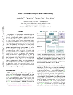 Meta-Transfer Learning for Few-Shot Learning