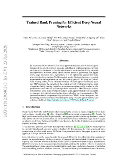 Trained Rank Pruning for Efficient Deep Neural Networks
