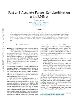 Fast and Accurate Person Re-Identification with RMNet