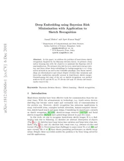 Deep Embedding using Bayesian Risk Minimization with Application to
  Sketch Recognition