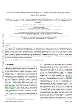 Prediction of final infarct volume from native CT perfusion and
  treatment parameters using deep learning