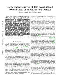 On the stability analysis of deep neural network representations of an
  optimal state-feedback
