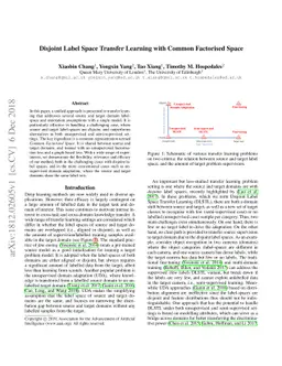Disjoint Label Space Transfer Learning with Common Factorised Space