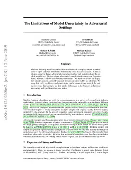 The Limitations of Model Uncertainty in Adversarial Settings