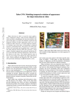 Tube-CNN: Modeling temporal evolution of appearance for object detection
  in video