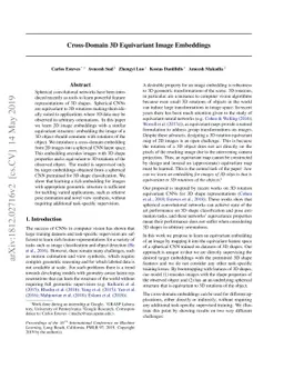 Cross-Domain 3D Equivariant Image Embeddings