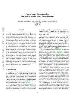 Neural Image Decompression: Learning to Render Better Image Previews