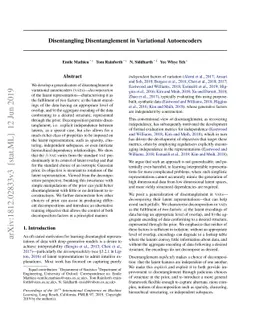 Disentangling Disentanglement in Variational Autoencoders
