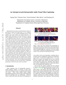 An Attempt towards Interpretable Audio-Visual Video Captioning