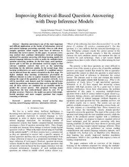 Improving Retrieval-Based Question Answering with Deep Inference Models