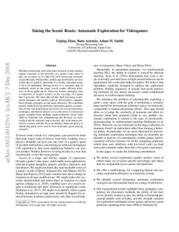 Taking the Scenic Route: Automatic Exploration for Videogames