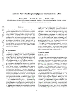 Harmonic Networks: Integrating Spectral Information into CNNs