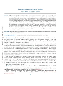 Multitaper estimation on arbitrary domains
