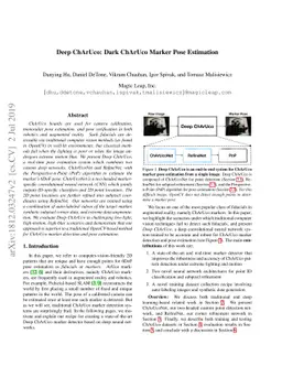 Deep ChArUco: Dark ChArUco Marker Pose Estimation