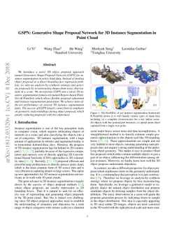 GSPN: Generative Shape Proposal Network for 3D Instance Segmentation in
  Point Cloud