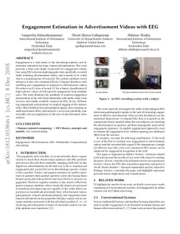 Engagement Estimation in Advertisement Videos with EEG