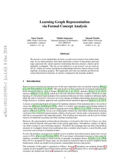 Learning Graph Representation via Formal Concept Analysis