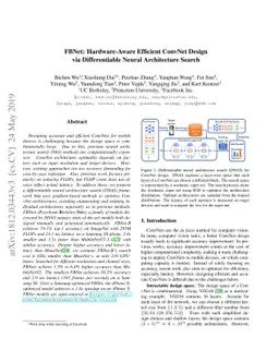 FBNet: Hardware-Aware Efficient ConvNet Design via Differentiable Neural
  Architecture Search
