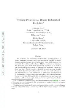 Working Principles of Binary Differential Evolution