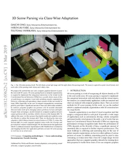 3D Scene Parsing via Class-Wise Adaptation