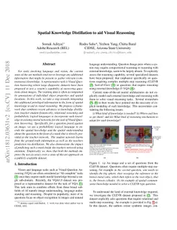 Spatial Knowledge Distillation to aid Visual Reasoning