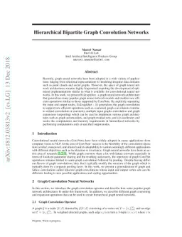 Hierarchical Bipartite Graph Convolution Networks
