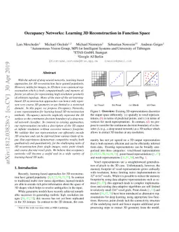 Occupancy Networks: Learning 3D Reconstruction in Function Space