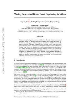Weakly Supervised Dense Event Captioning in Videos