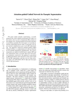 Attention-guided Unified Network for Panoptic Segmentation