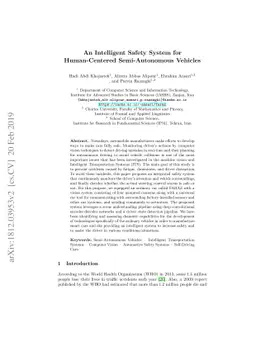 An Intelligent Safety System for Human-Centered Semi-Autonomous Vehicles