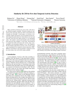 Similarity R-C3D for Few-shot Temporal Activity Detection