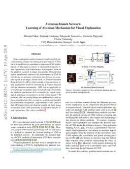 Attention Branch Network: Learning of Attention Mechanism for Visual
  Explanation
