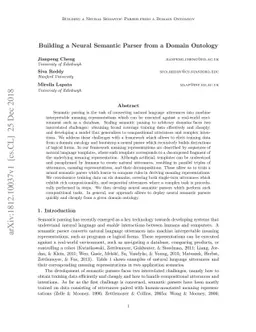 Building a Neural Semantic Parser from a Domain Ontology