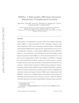 MMFNet: A Multi-modality MRI Fusion Network for Segmentation of
  Nasopharyngeal Carcinoma
