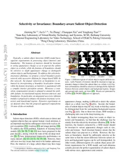 Selectivity or Invariance: Boundary-aware Salient Object Detection