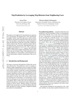 Trip Prediction by Leveraging Trip Histories from Neighboring Users