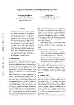 Sequence to Sequence Learning for Query Expansion