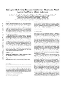 Seeing isn't Believing: Practical Adversarial Attack Against Object
  Detectors