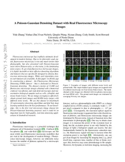 A Poisson-Gaussian Denoising Dataset with Real Fluorescence Microscopy
  Images