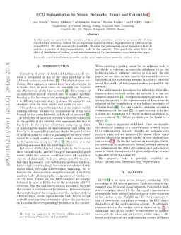 ECG Segmentation by Neural Networks: Errors and Correction