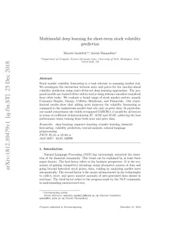 Multimodal deep learning for short-term stock volatility prediction
