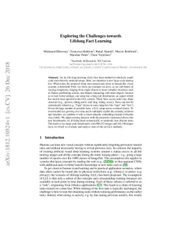 Exploring the Challenges towards Lifelong Fact Learning