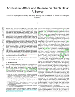 Adversarial Attack and Defense on Graph Data: A Survey