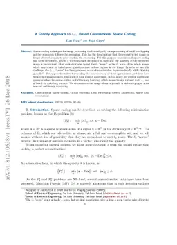 A Greedy Approach to $\ell_{0,\infty}$ Based Convolutional Sparse Coding