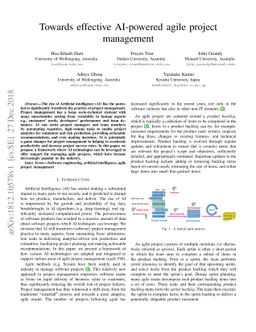 Towards effective AI-powered agile project management