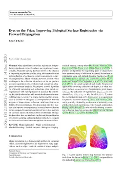 Eyes on the Prize: Improved Biological Surface Registration via Forward
  Propagation