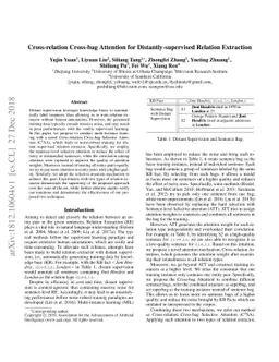 Cross-relation Cross-bag Attention for Distantly-supervised Relation
  Extraction