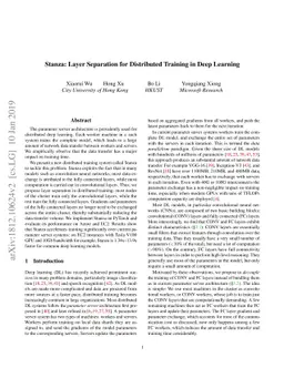 Stanza: Layer Separation for Distributed Training in Deep Learning