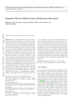 Semantic Driven Multi-Camera Pedestrian Detection
