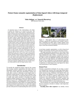 Future semantic segmentation of time-lapsed videos with large temporal
  displacement